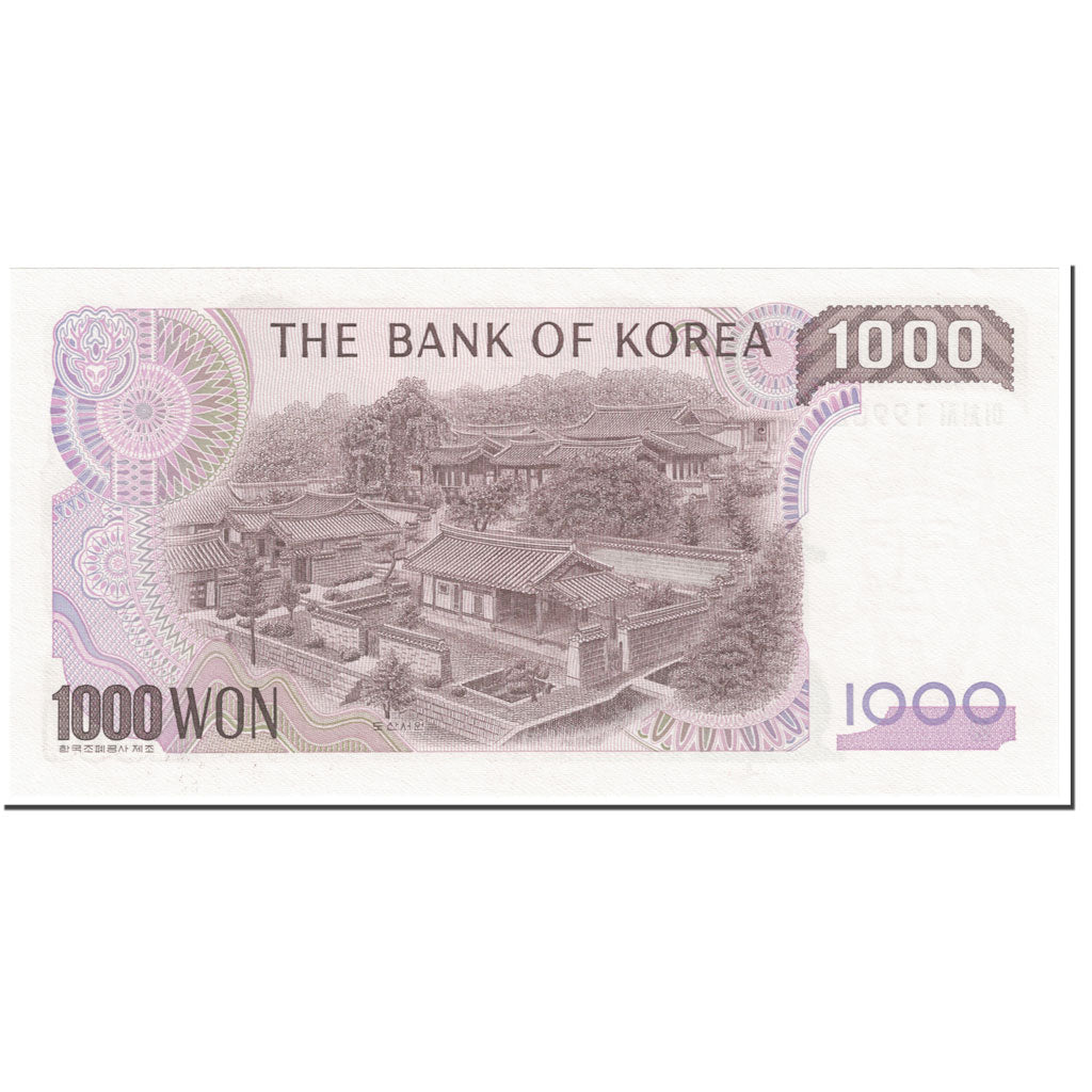 Banknote, South Korea, 1000 Won, 1983, Undated (1983), KM:47, UNC(65-70)