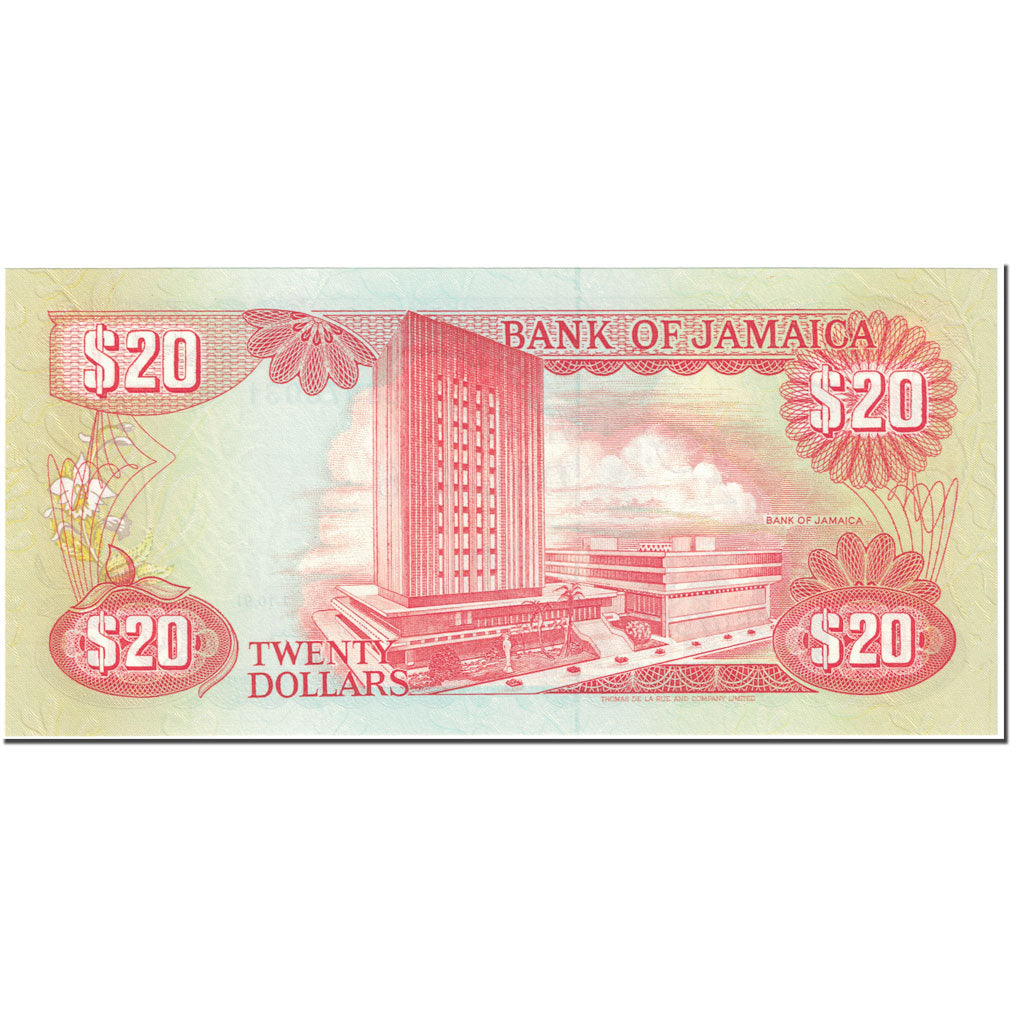 Banknote, Jamaica, 20 Dollars, 1991, 1991-10-01, KM:72d, UNC(65-70)