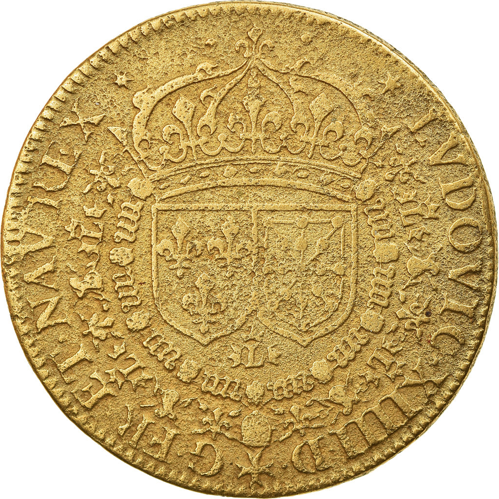 France, Token, Royal, Louis XIV Le Grand, History, VF(20-25), Brass