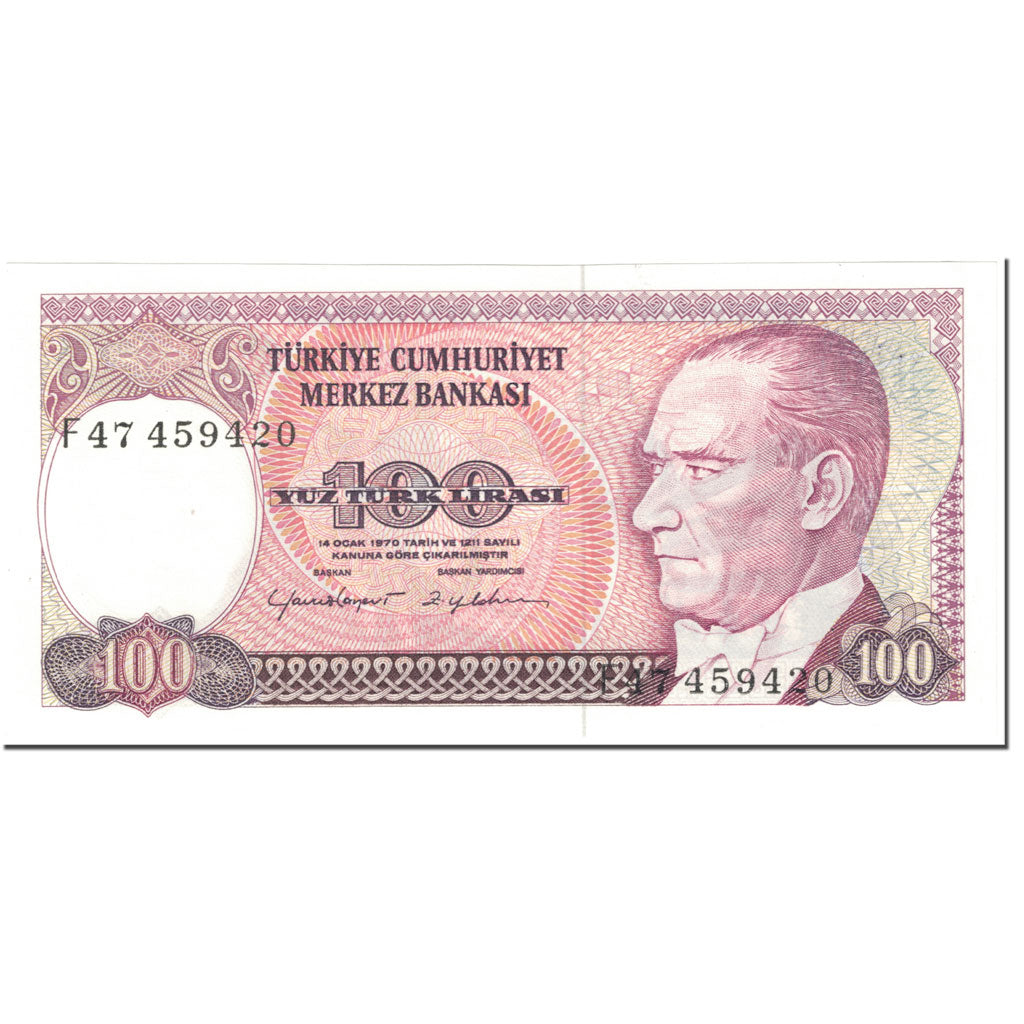 Biljet, Turkije, 100 Lira, 1984-89, Undated (1984-89), KM:194b, NIEUW