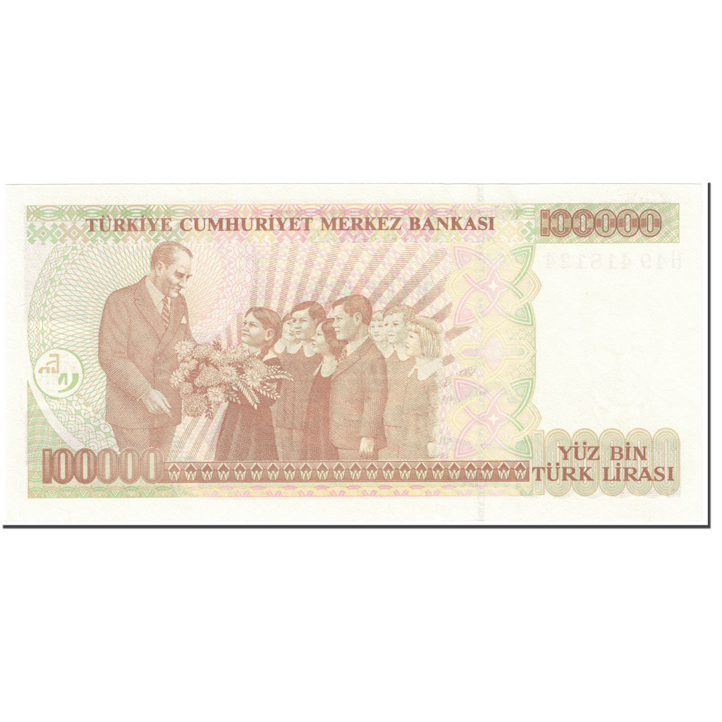 Banknote, Turkey, 100,000 Lira, 1997, Undated (1997), KM:206, UNC(65-70)