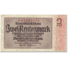 Banknote, Germany, 2 Rentenmark, 1937, 1937-01-30, KM:174b, VG(8-10)