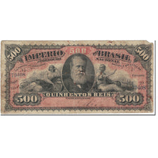 Banknote, Brazil, 500 Reis, 1880, 1880-09-01, KM:A243b, VG(8-10)