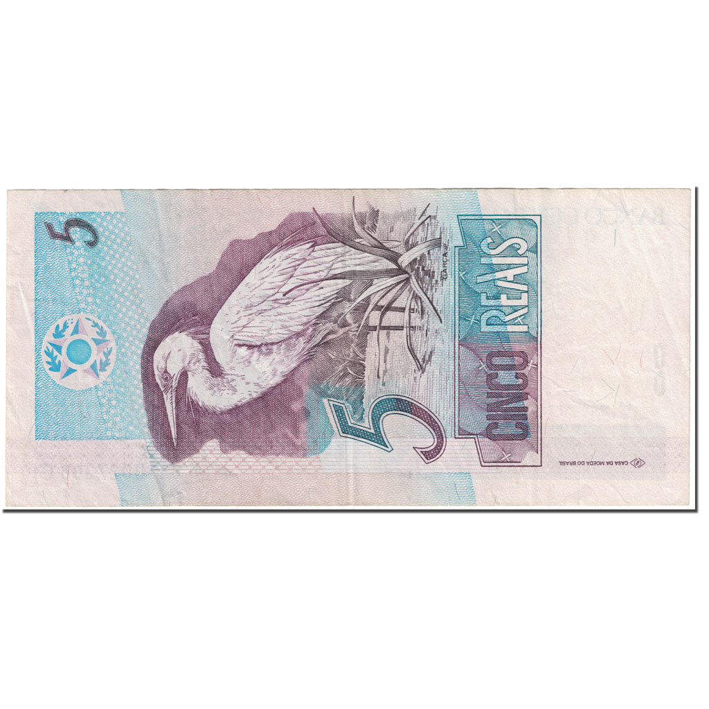 Banknote, Brazil, 5 Reais, 1997, Undated (1997), KM:244Ah, EF(40-45)