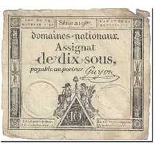Francia, 10 Sous, 1792, Guyon, 1792-10-24, B, KM:A64a