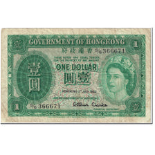 Biljet, Hong Kong, 1 Dollar, 1952, 1952-07-01, KM:324Aa, TTB