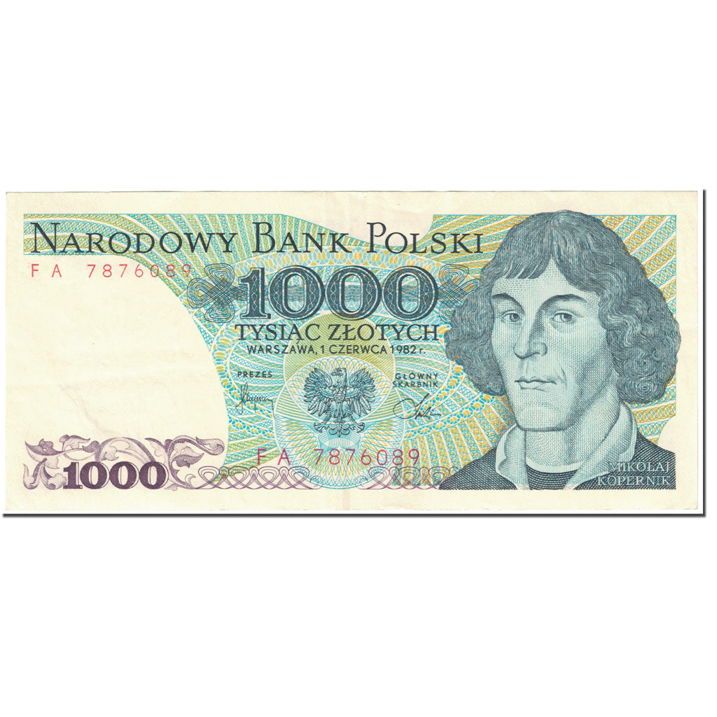 Banknote, Poland, 1000 Zlotych, 1982, 1982-06-01, KM:146c, AU(55-58)
