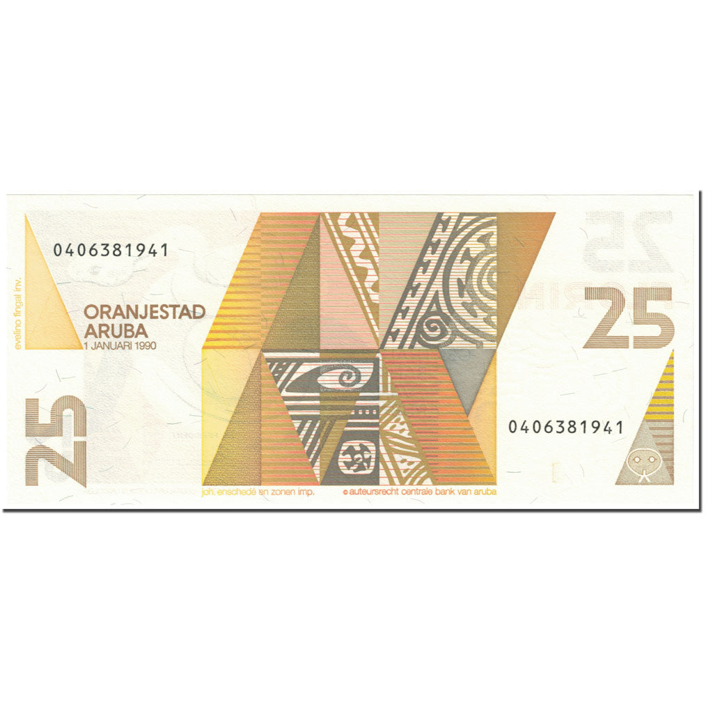 Banknote, Aruba, 25 Florin, 1990, UNdated (1990), KM:8, UNC(65-70)
