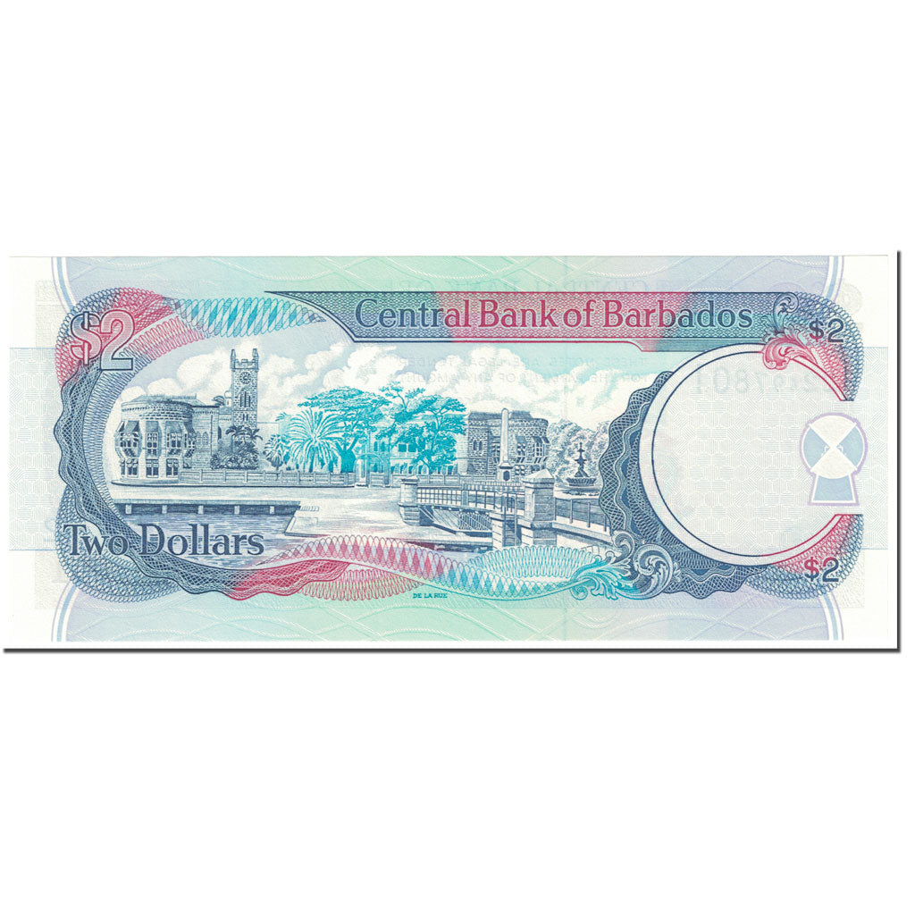 Banknote, Barbados, 2 Dollars, 1999, Undated (1999), KM:54b, UNC(65-70)