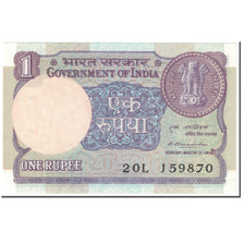 Banknote, India, 1 Rupee, 1981, Undated (1981), KM:78b, AU(55-58)
