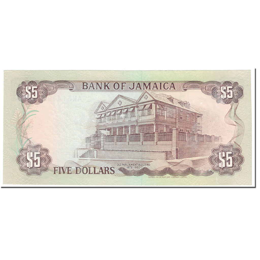 Banknote, Jamaica, 5 Dollars, 1989, 1989-05-01, KM:70c, UNC(65-70)