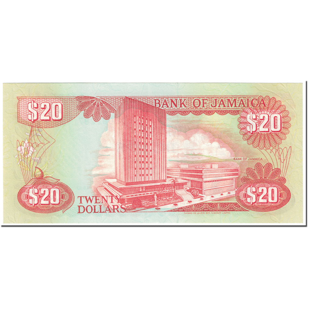 Banknote, Jamaica, 20 Dollars, 1987, 1987-09-01, KM:72b, UNC(65-70)