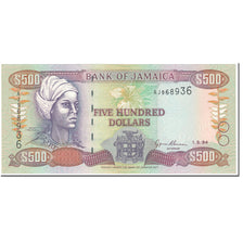 Banknote, Jamaica, 500 Dollars, 1994, 1994-05-01, KM:77a, UNC(65-70)
