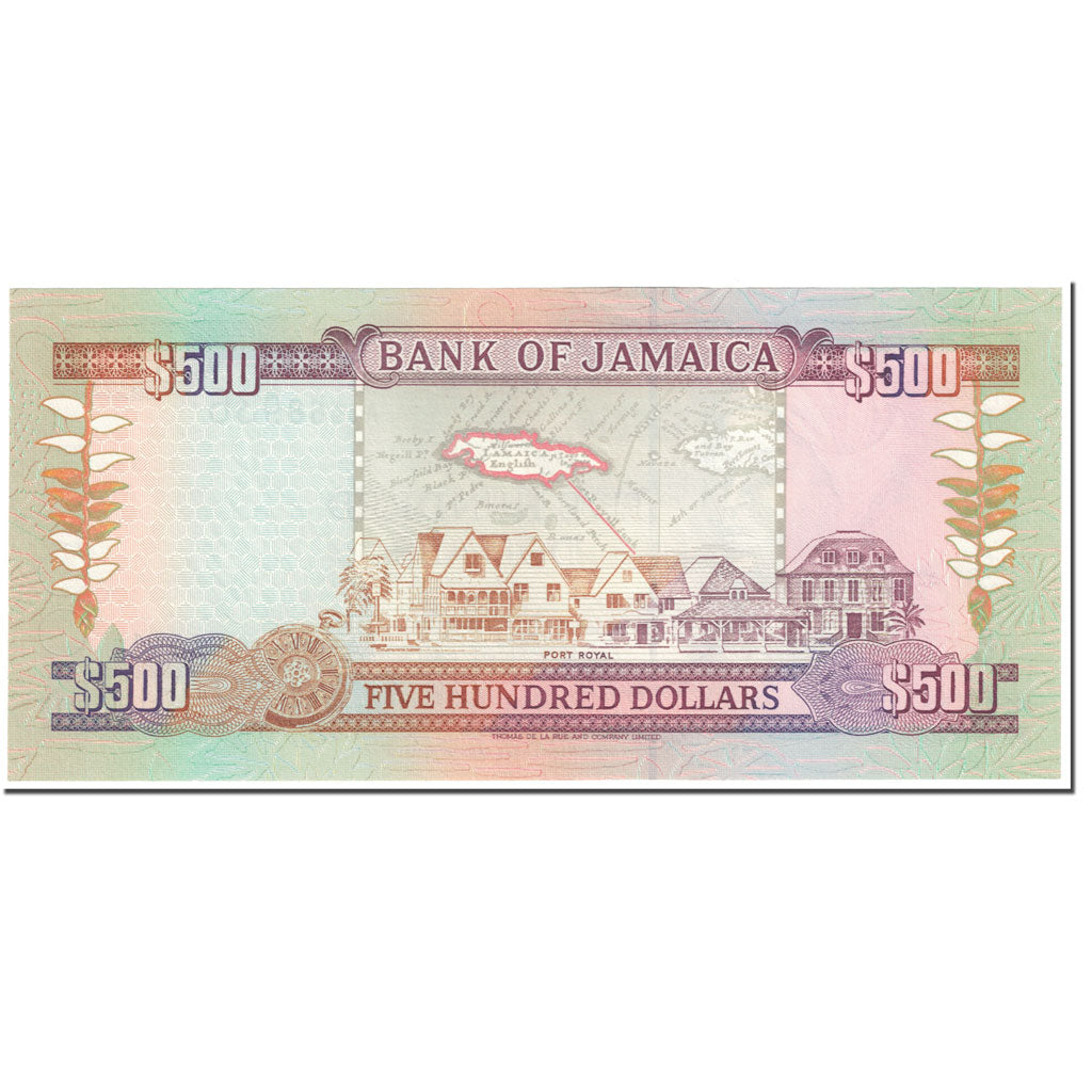 Banknote, Jamaica, 500 Dollars, 1994, 1994-05-01, KM:77a, UNC(65-70)