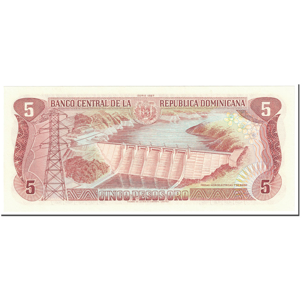 Banknote, Dominican Republic, 5 Pesos Oro, 1987, Undated (1987), KM:118c