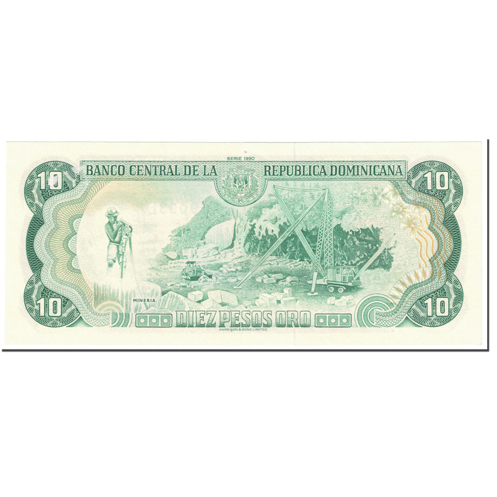 Banknote, Dominican Republic, 10 Pesos Oro, 1990, UNdated (1990), KM:132