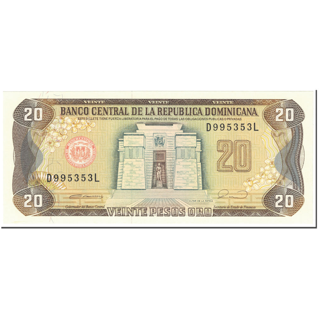 Banknote, Dominican Republic, 20 Pesos Oro, 1990, UNdated (1990), KM:133