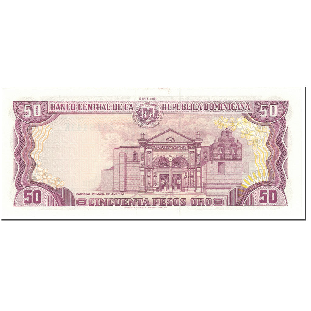 Banknote, Dominican Republic, 50 Pesos Oro, 1991, Undated (1991), KM:135a