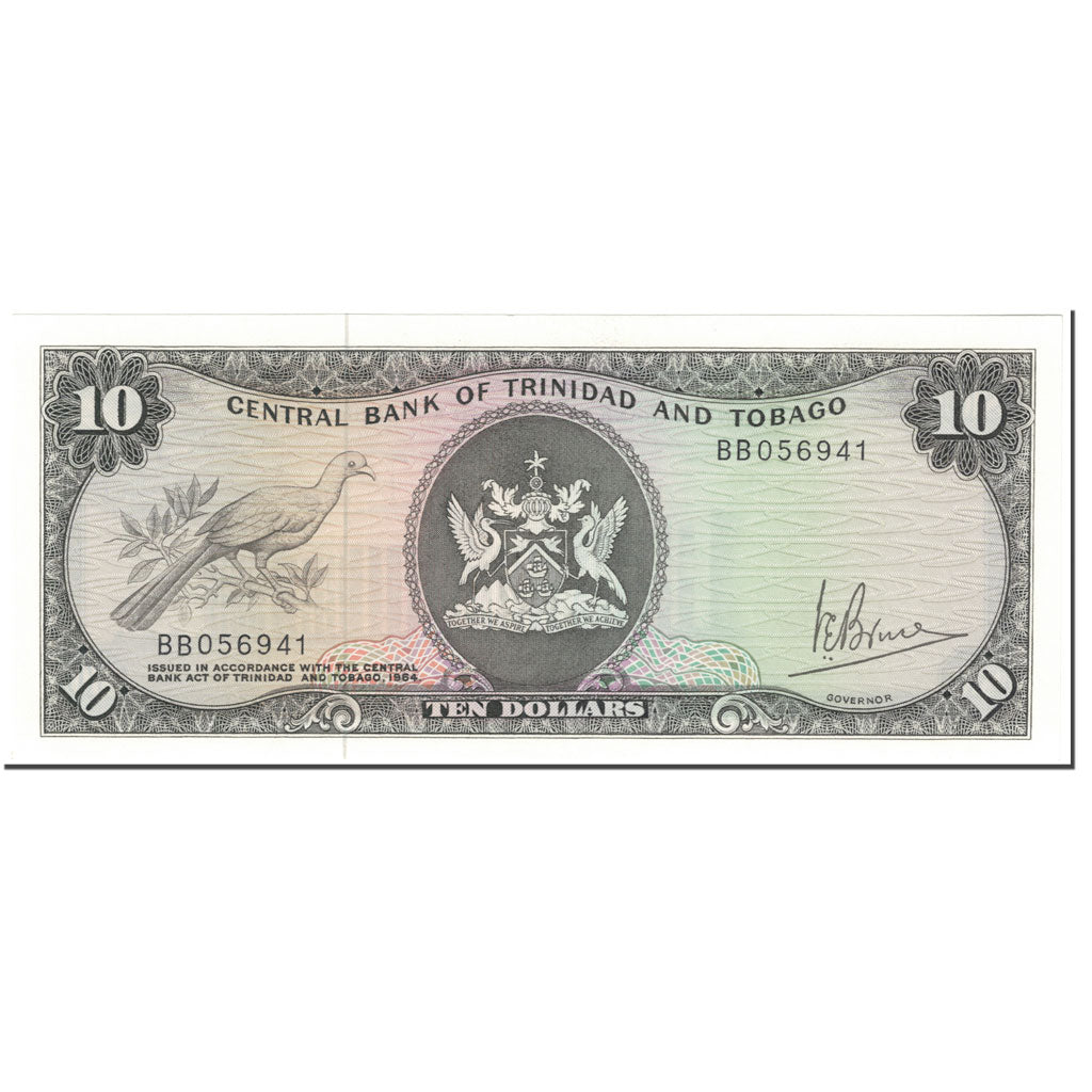 Banknote, Trinidad and Tobago, 10 Dollars, 1977, Old Date (1964), KM:32a