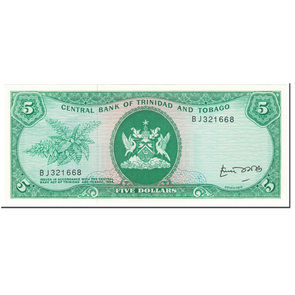 Banknote, Trinidad and Tobago, 5 Dollars, 1977, Old Date (1964), KM:31b