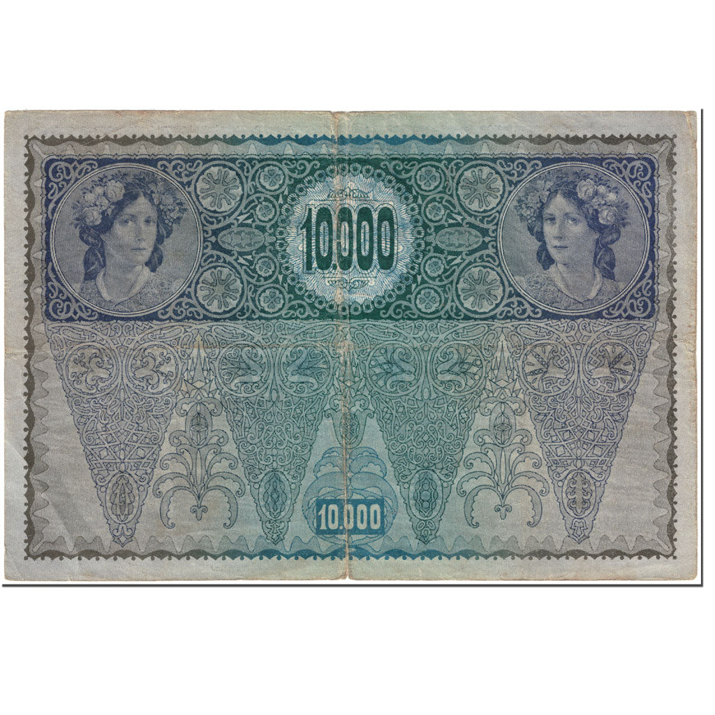 Banknote, Austria, 10,000 Kronen, 1919, OLD DATE 1918-11-02, KM:66, VF(30-35)