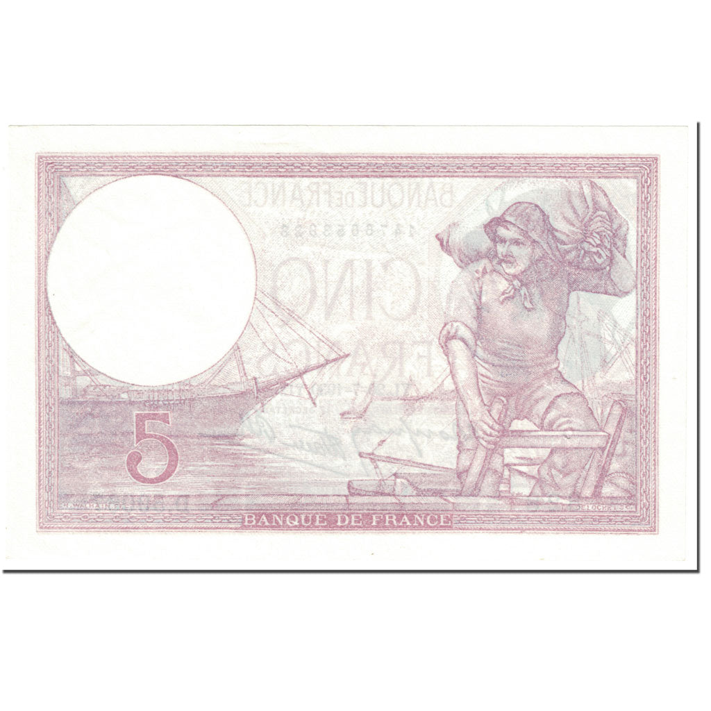 Frankrijk, 5 Francs, 5 F 1917-1940 ''Violet'', 1939, P. Rousseau and R.