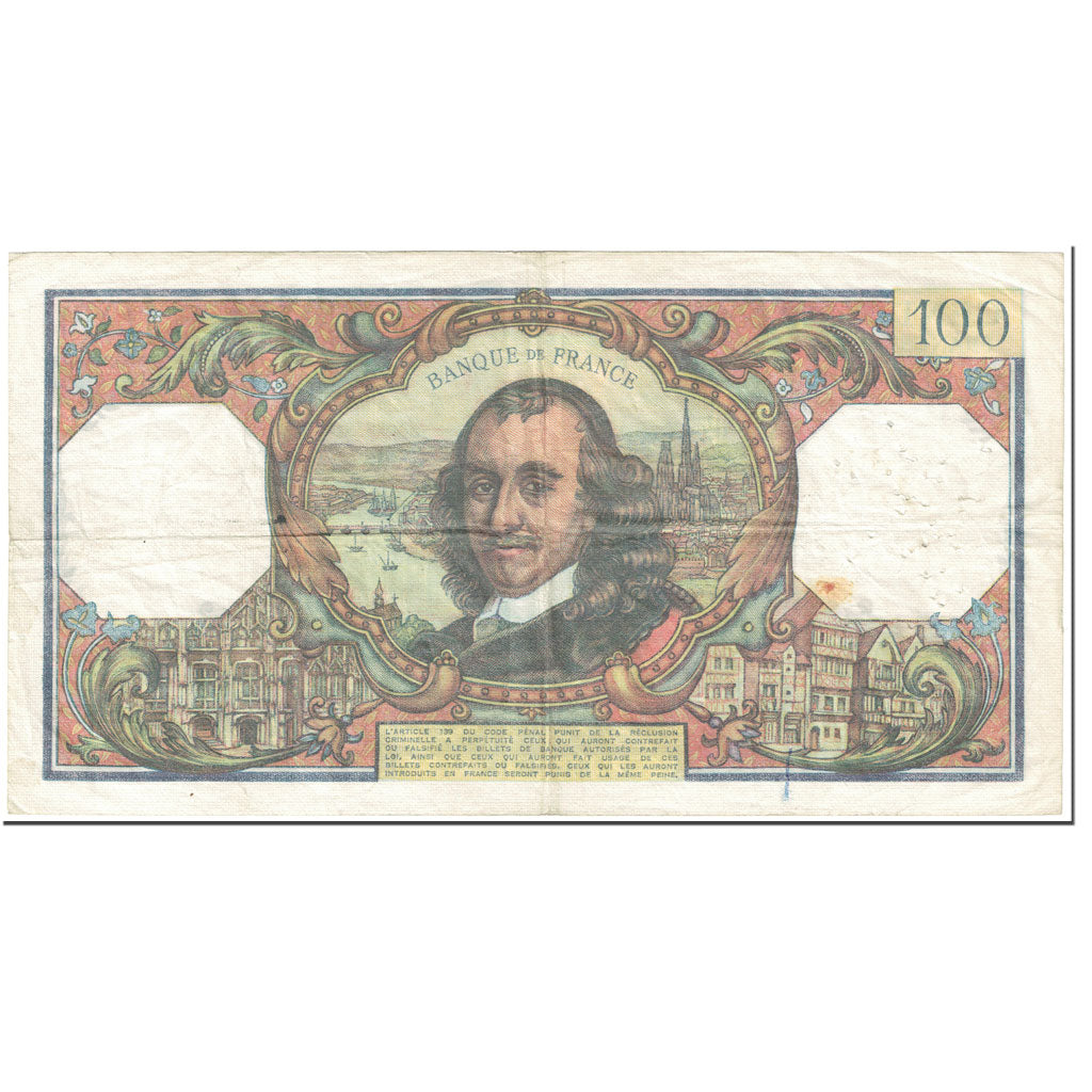 France, 100 Francs, 100 F 1964-1979 ''Corneille'', 1977, 1977-02-04, VF(20-25)