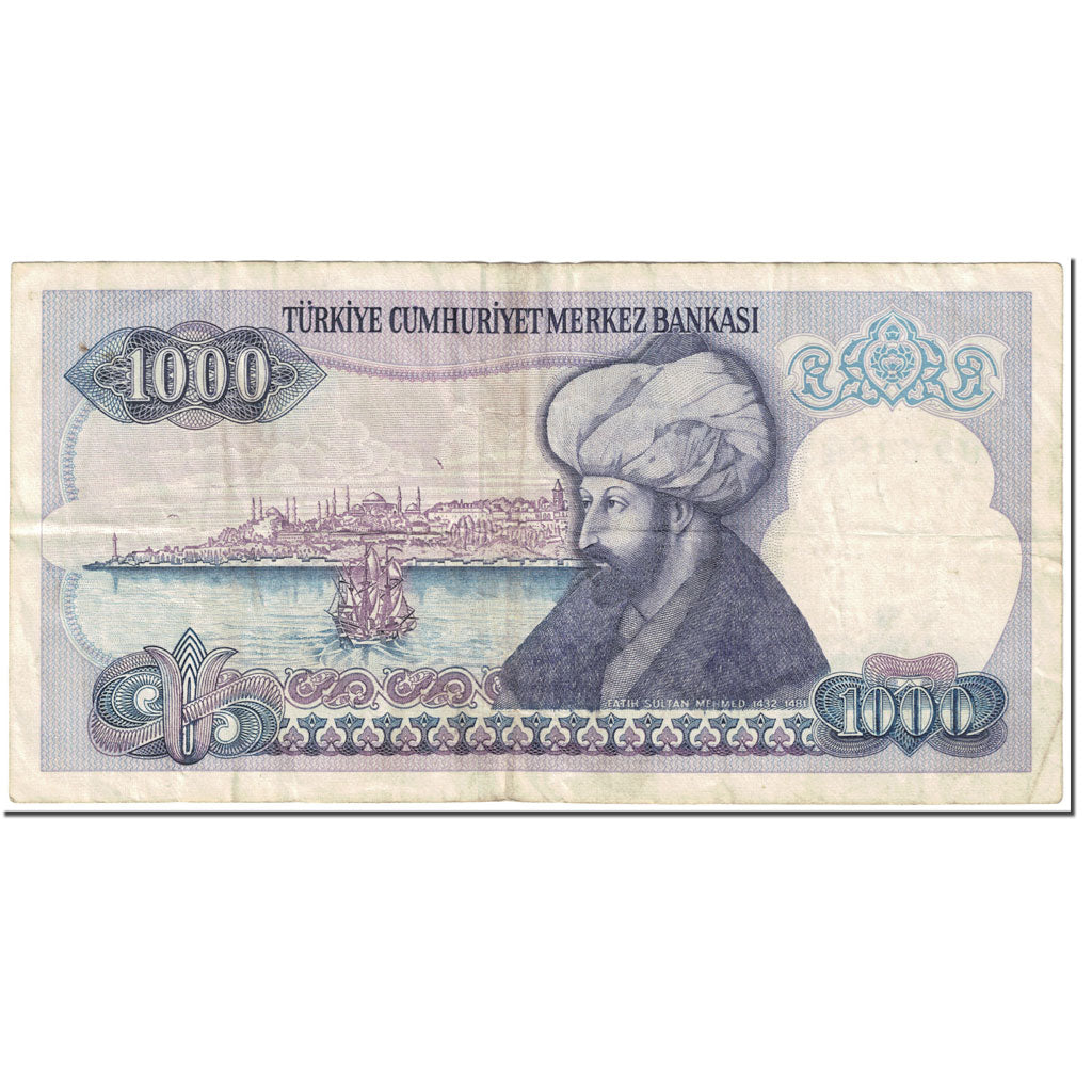 Geldschein, Türkei, 1000 Lira, 1988, Undated (1988), KM:196, SS