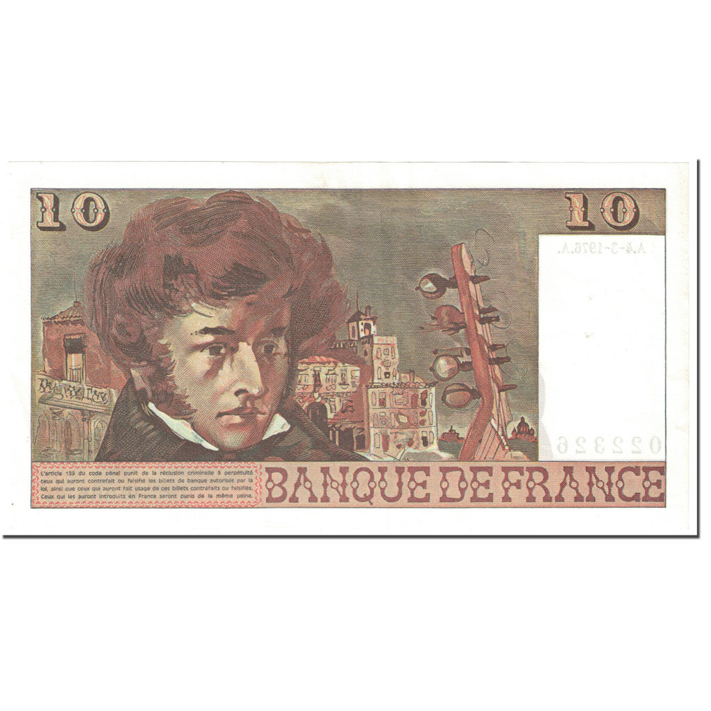 Frankrijk, 10 Francs, 10 F 1972-1978 ''Berlioz'', 1976, 1976-03-04, SUP+