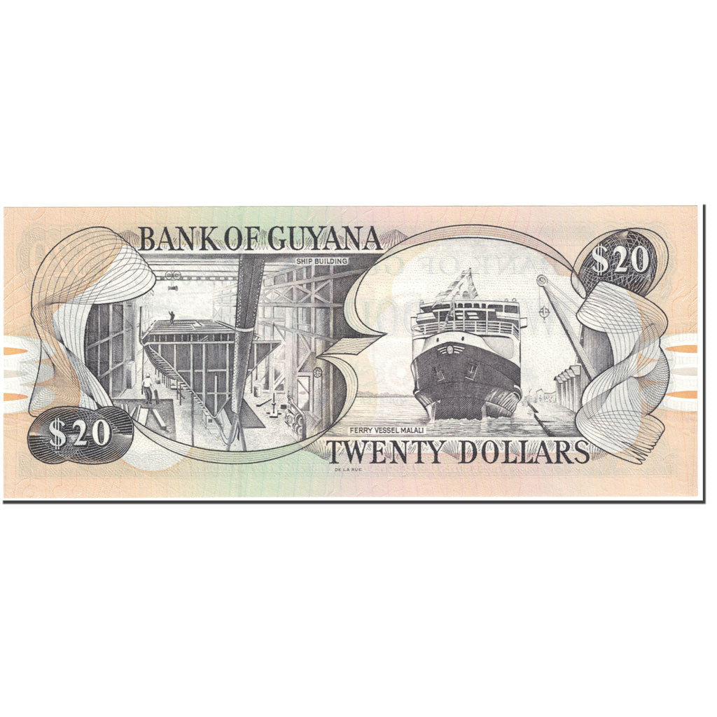 Banknote, Guyana, 20 Dollars, 2009, Undated (2009), KM:30e, UNC(65-70)