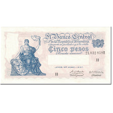 Banknote, Argentina, 5 Pesos, 1956, Undated (1956), KM:264d, AU(55-58)