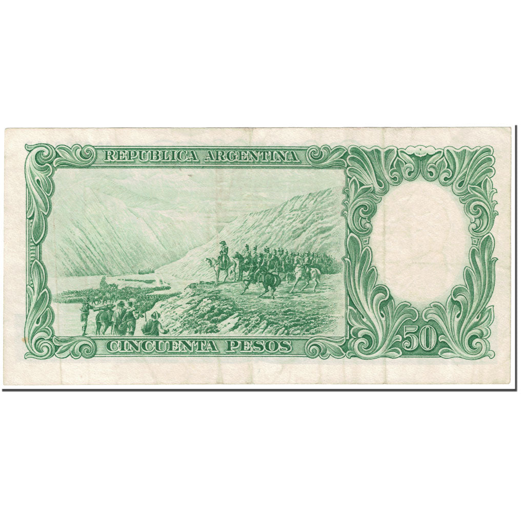 Banknote, Argentina, 50 Pesos, 1955, Undated (1955), KM:271c, EF(40-45)
