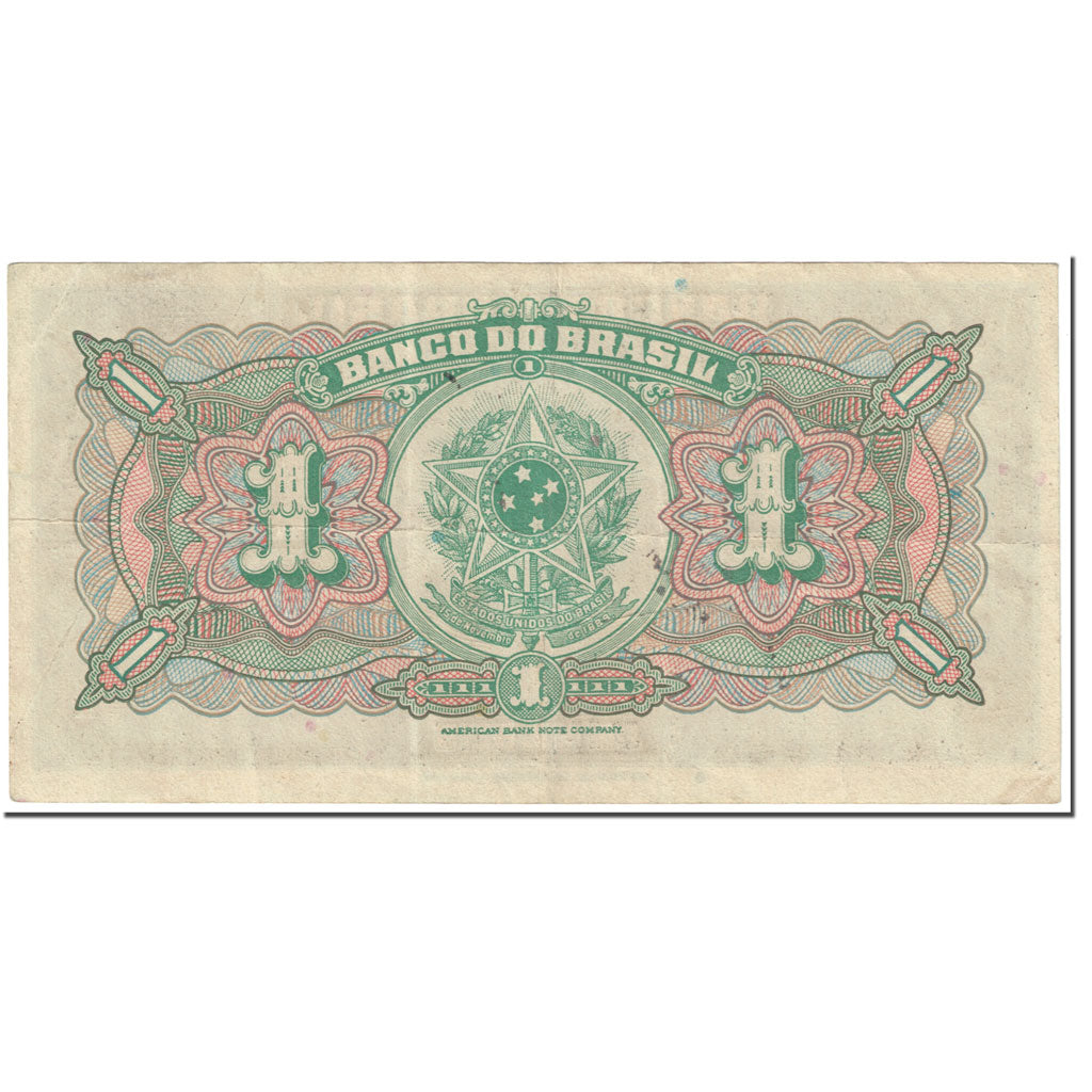 Banknote, Brazil, 1 Mil Reis, 1923, undated (1923), KM:110Ba, EF(40-45)
