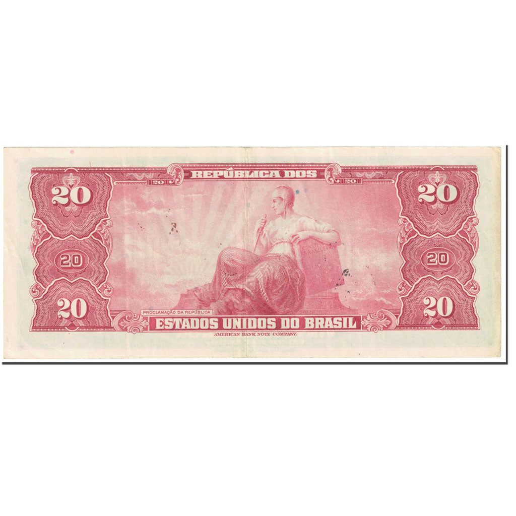 Billet, Brésil, 20 Cruzeiros, 1943, Undated (1943), KM:136a, TTB