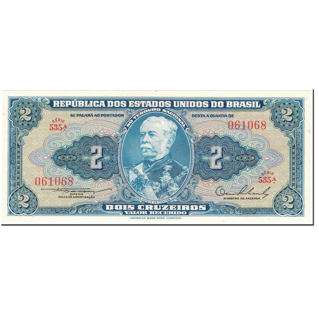 Banknote, Brazil, 2 Cruzeiros, 1954, Undated (1954), KM:151a, UNC(65-70)