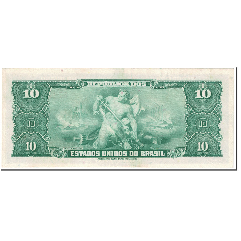 Banknote, Brazil, 10 Cruzeiros, 1961, Undated (1961), KM:167a, UNC(63)