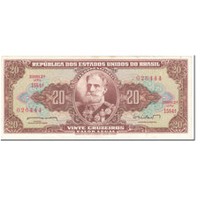 Banknote, Brazil, 20 Cruzeiros, 1962, Undated (1962), KM:178, AU(55-58)