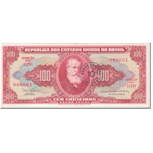 Billet, Brésil, 10 Centavos on 100 Cruzeiros, 1967, Undated (1967), KM:185b