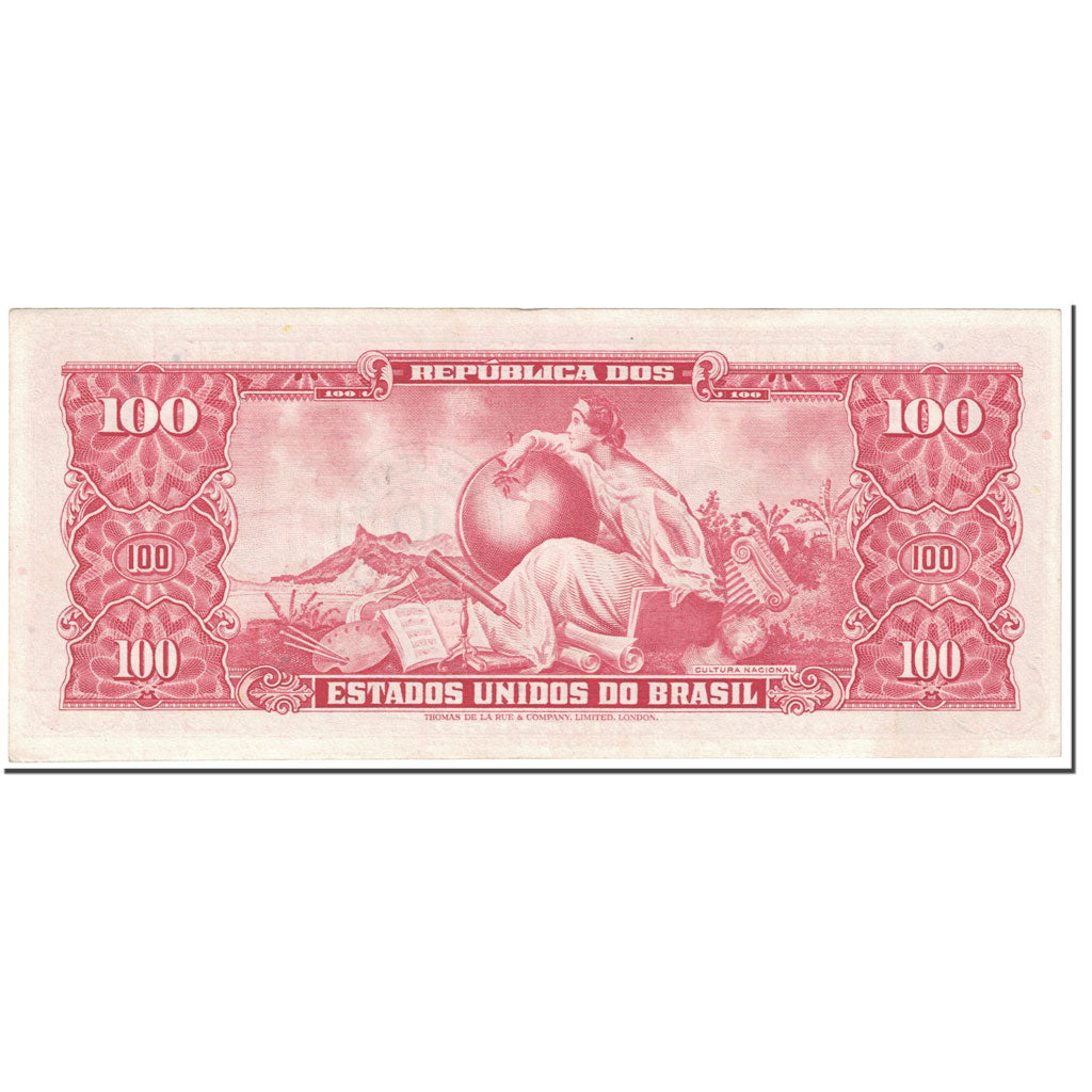Billet, Brésil, 10 Centavos on 100 Cruzeiros, 1967, Undated (1967), KM:185b