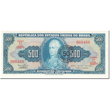 Billet, Brésil, 50 Centavos on 500 Cruzeiros, 1967, Undated (1967), KM:186a