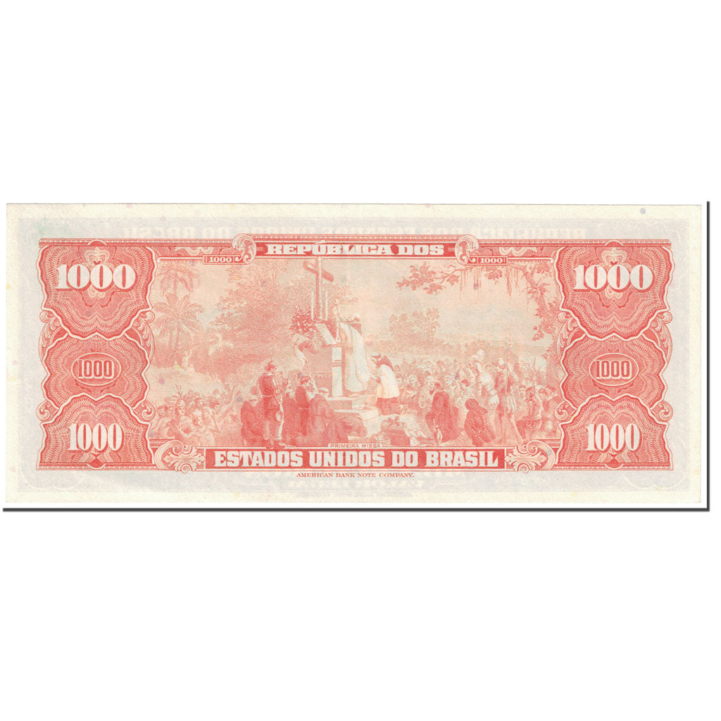 Banconote, Brasile, 1 Cruzeiro Novo on 1000 Cruzeiros, 1966, Undated (1966)