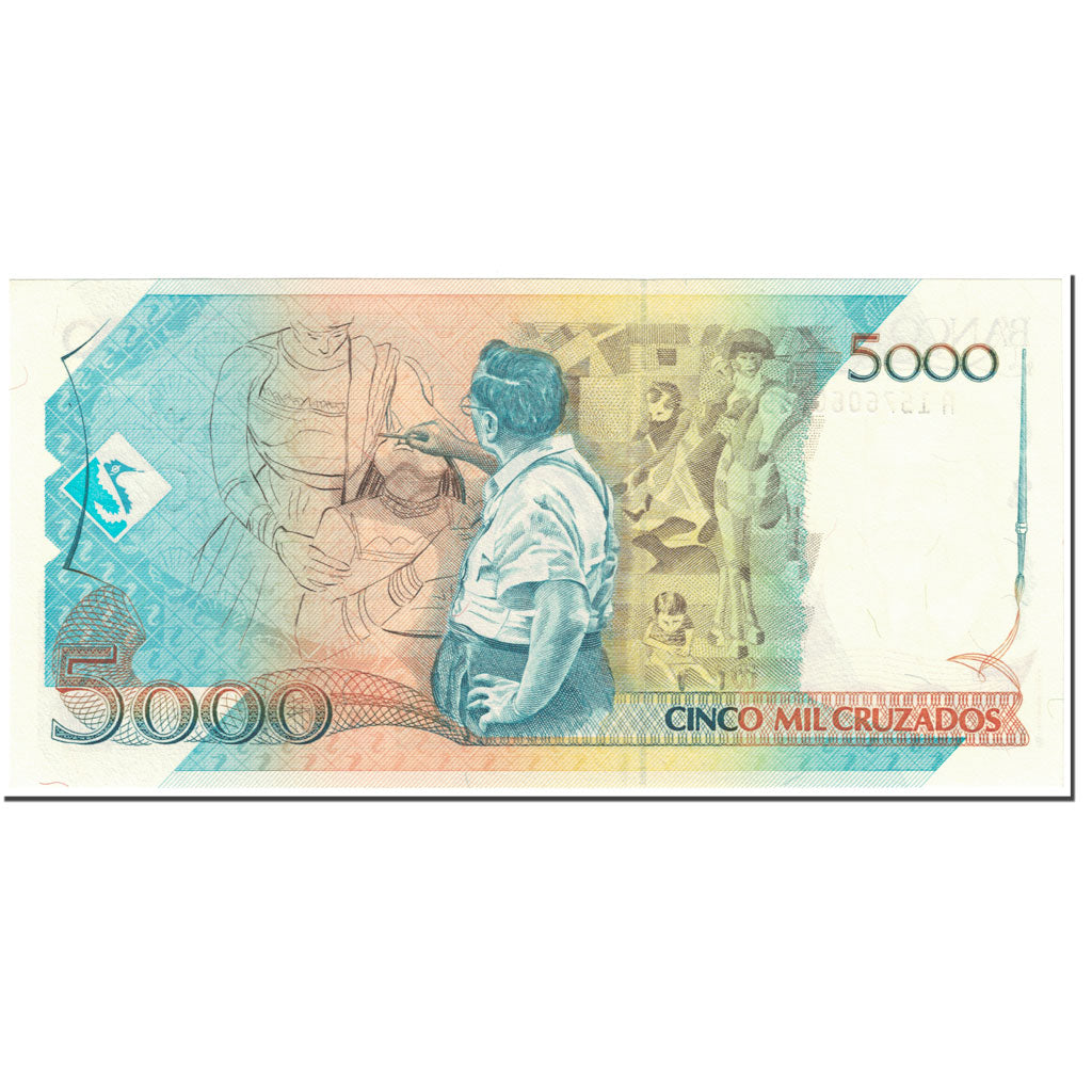 Banknote, Brazil, 5000 Cruzados, 1988, Undated (1988), KM:214a, UNC(65-70)
