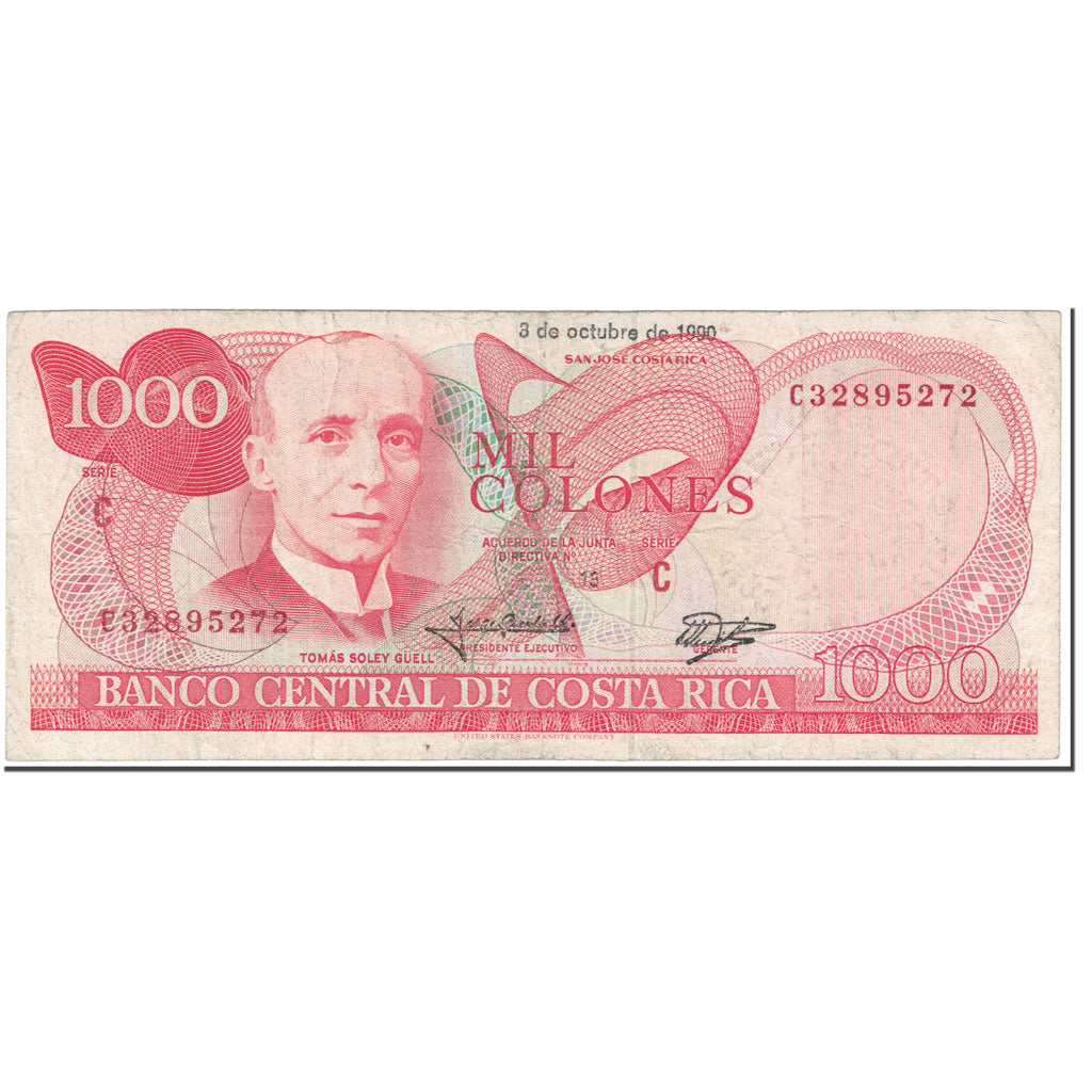 Banknote, Costa Rica, 1000 Colones, 1990, 1990-10-03, KM:259a, EF(40-45)