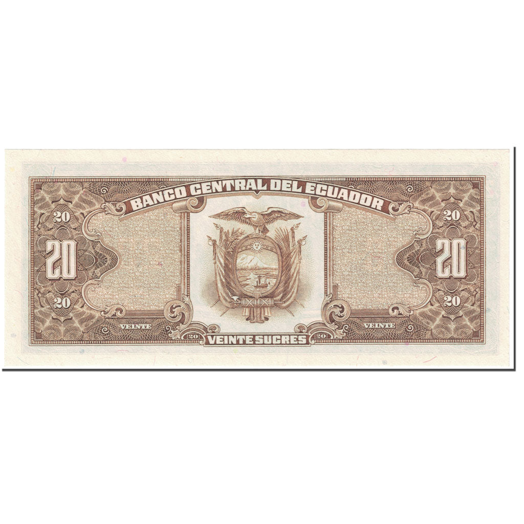Banknote, Ecuador, 20 Sucres, 1986, 1986-04-29, KM:121Aa, UNC(65-70)