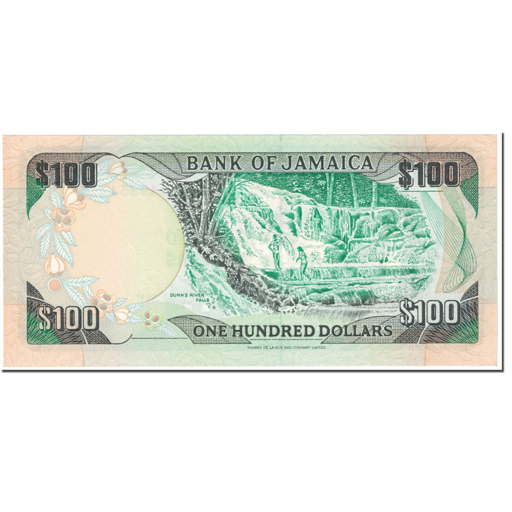 Biljet, Jamaica, 100 Dollars, 1987, 1987-09-01, KM:74, NIEUW