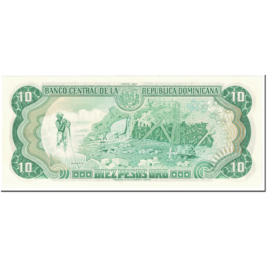 Banknote, Dominican Republic, 10 Pesos Oro, 1987, Undated (1987), KM:119c