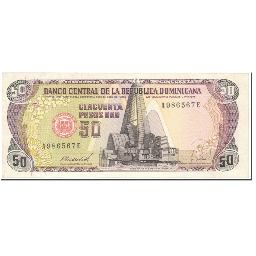 Banknote, Dominican Republic, 50 Pesos Oro, 1988, Undated (1988), KM:127a