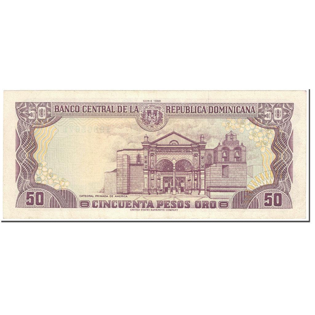 Banknote, Dominican Republic, 50 Pesos Oro, 1988, Undated (1988), KM:127a