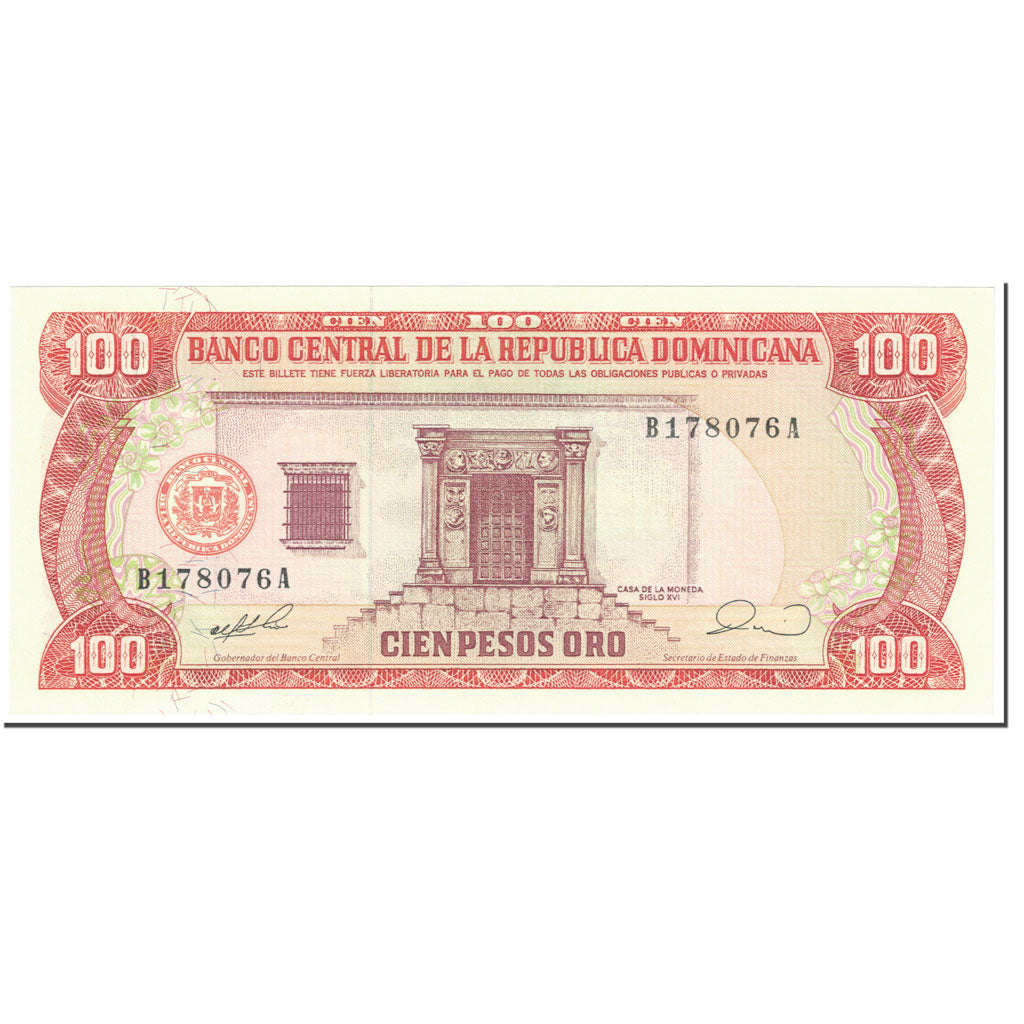 Banknote, Dominican Republic, 100 Pesos Oro, 1990, UNdated (1990), KM:128b