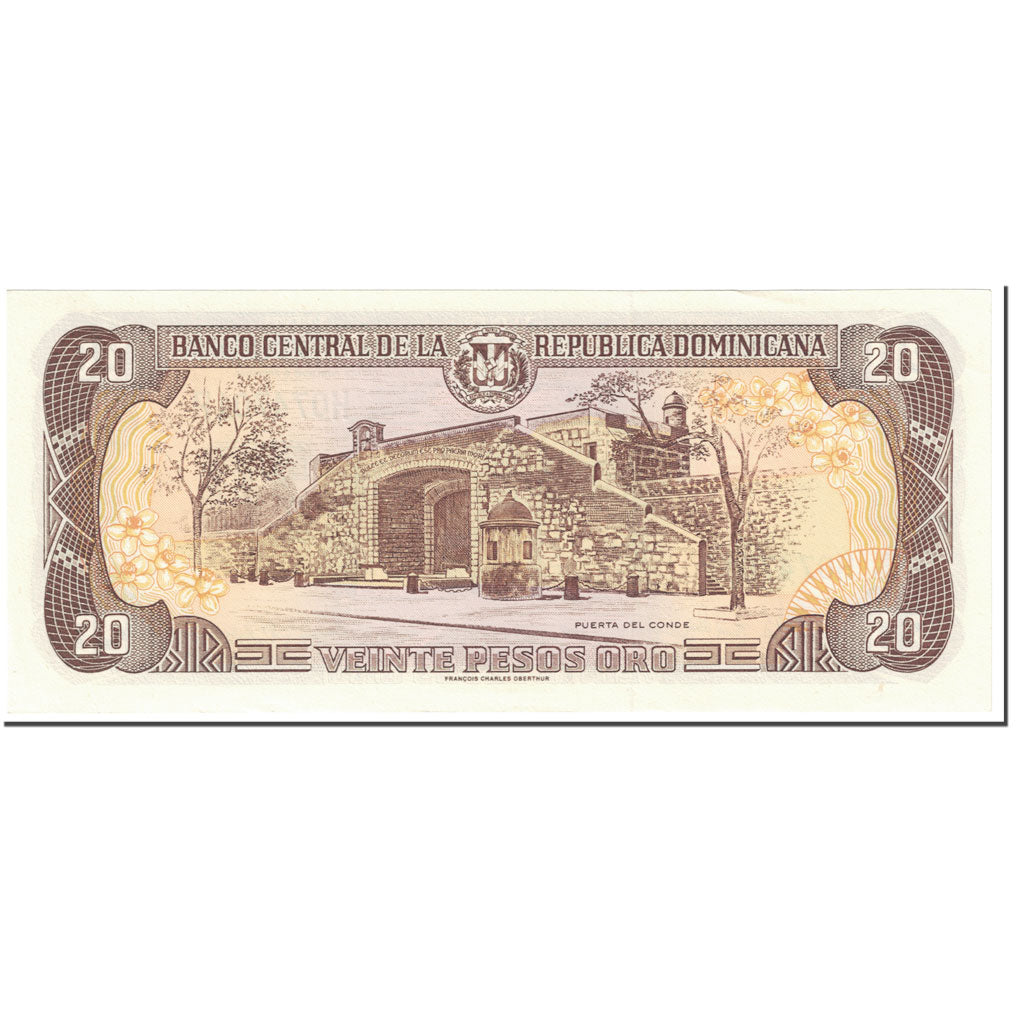 Banknote, Dominican Republic, 20 Pesos Oro, 1998, Undated (1998), KM:154b